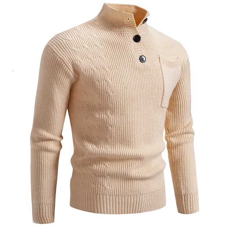 Autumn and Winter New Casual Mens Sweater Turtleneck Warm Pullover Stylish Knitwear Men Clothing Sweater Men Z250725
