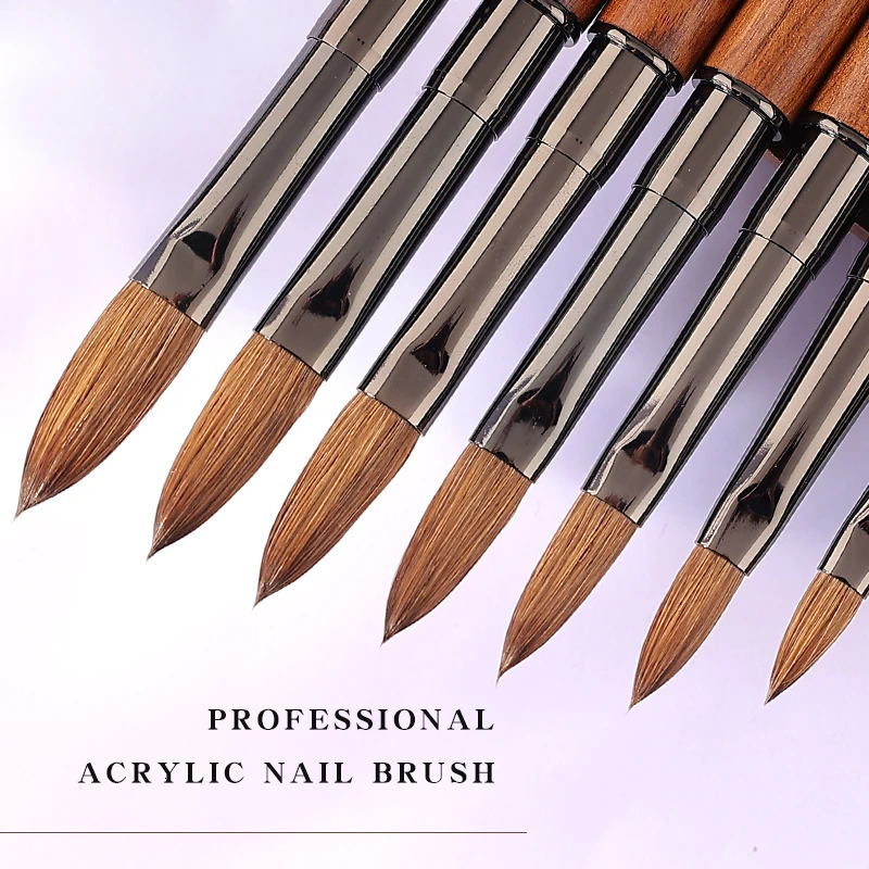 100% Pure Kolinsky Hair Acrylic Nail Brush Sandalwood Handle Nail Brush for Acrylic Application and Acrylic Power Professional 250716