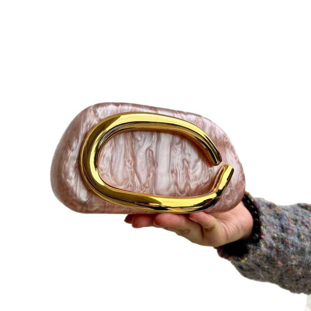 Designer bag Luxury bag Trendy Classic Round Box Clutch Evening Acrylic Bag Metal Handle Shoulder Crossbody