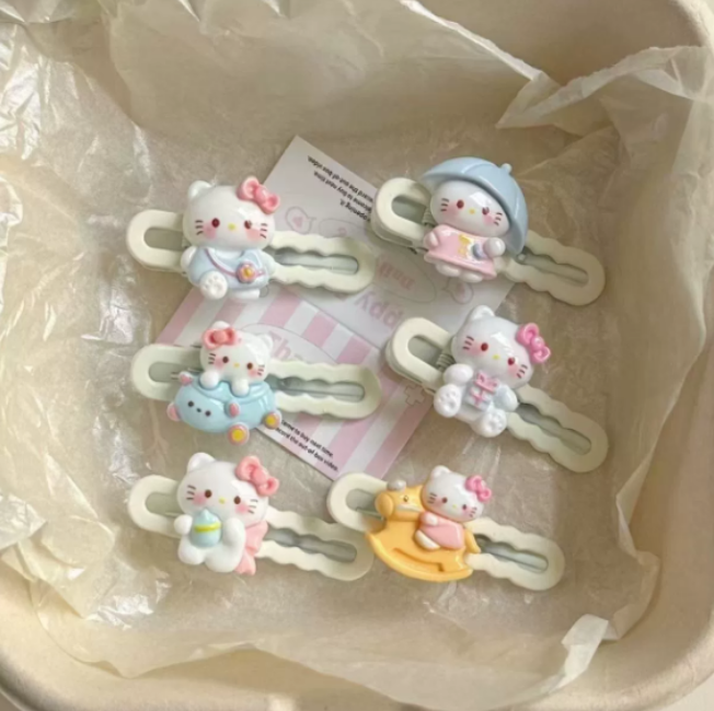 Children's cartoon Kitty hair clips cute and sweet girl bangs side clips wholesale night market stall headwear and hair accessories