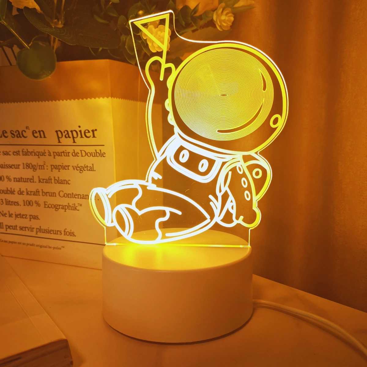 3D Astronaut USB Night Light for Bedroom Living Room Decorative Light Desk Lamp XJ250725
