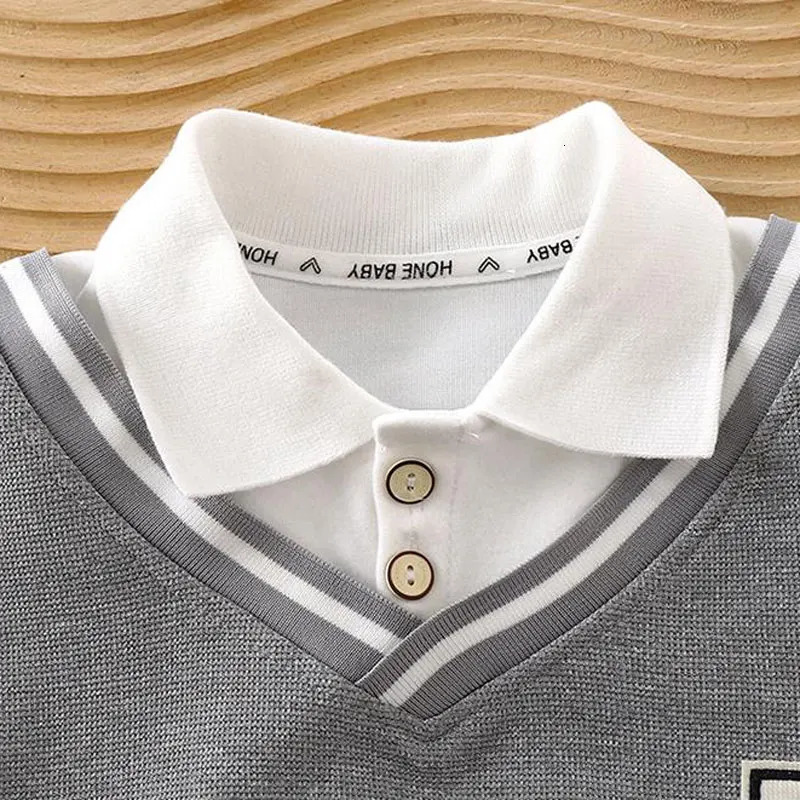 Boys Polo Shirts Autumn Winter Tops for Kids School Uniform Teenager Blouse Long Sleeve Children T-shirts Baby Tees Clothes 250725