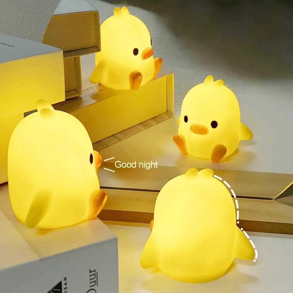 Animal Cartoon Duck Chicken LED for Soft Light Night Baby Children Kid Bedroom Decorative Lighting Home Decoration Moon Lamp XJ250725