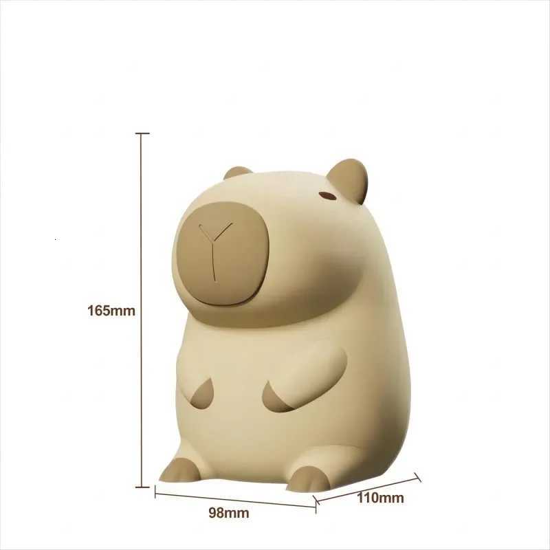 ute Tsartun Capibara Night Light Silicone Animal Lamp USB Rechargeable Timing Dimming Sleep Night Lamp for Childrens Gifts XJ250725