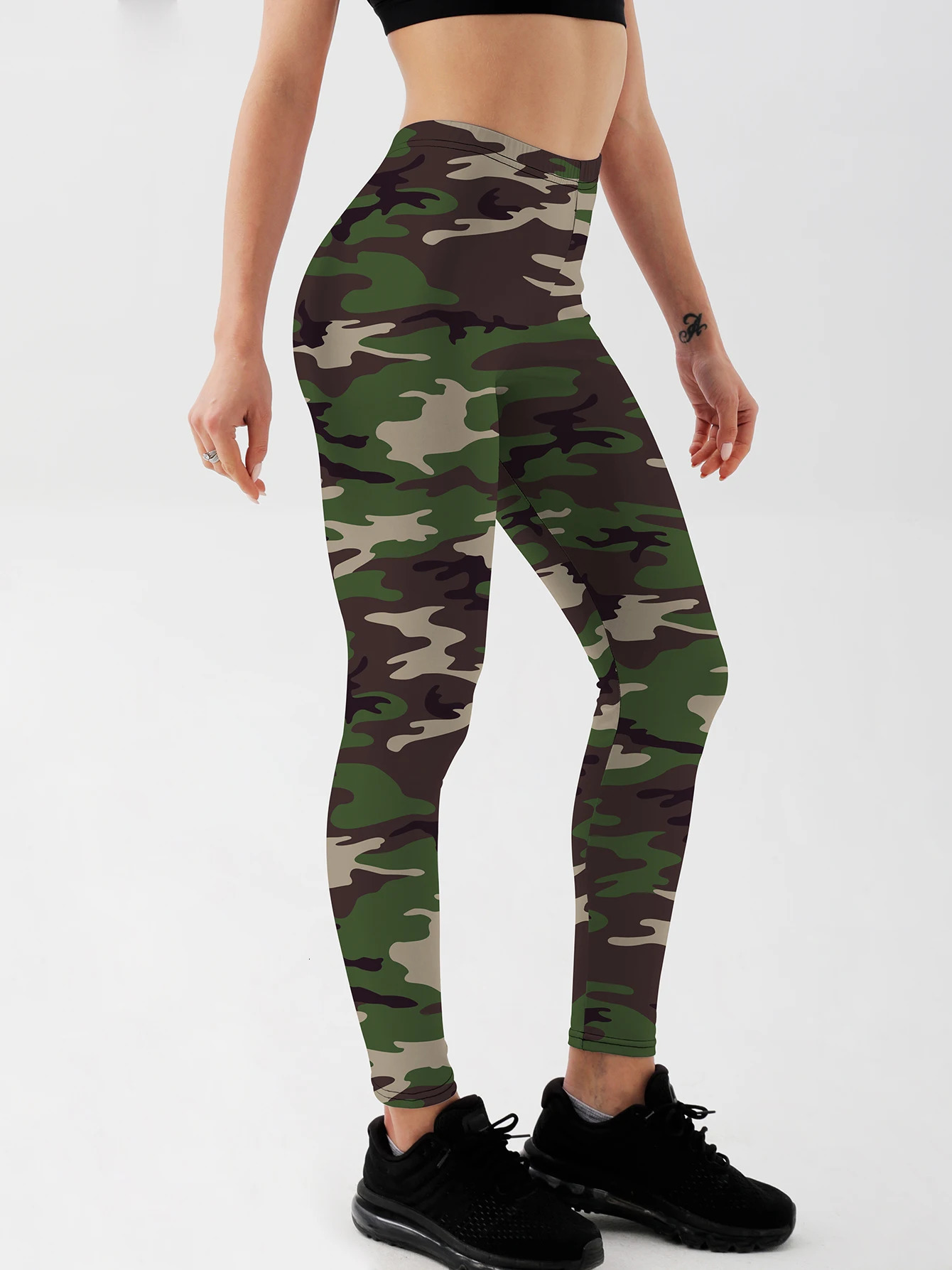 Fashion Women camouflage Leggings For Fitness High Waist Gym Legging Push Up navy 250725