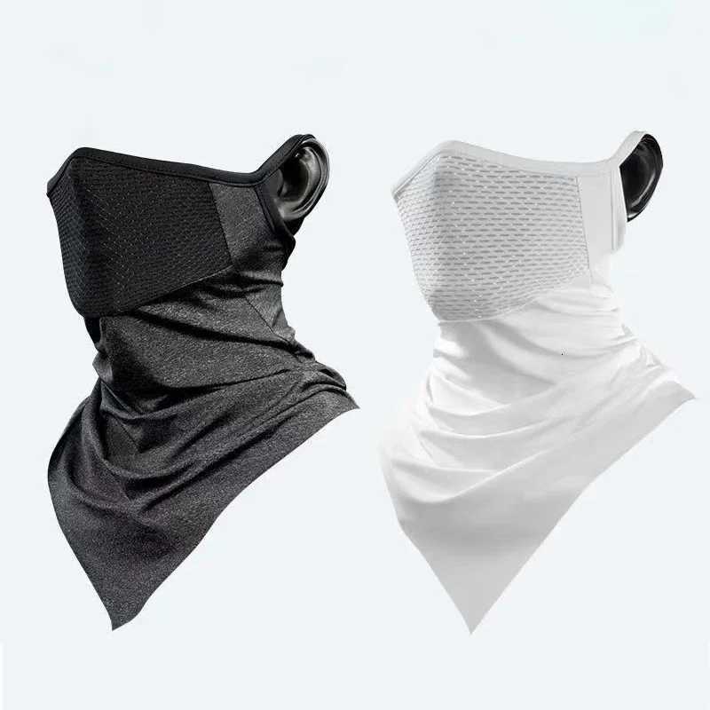 Summer Men Mask Full Face Bicycle Neckerchief Cycling Bandana UV Protection Mask Breathable Silk Outdoor Hanging Ear Scarf Z250725