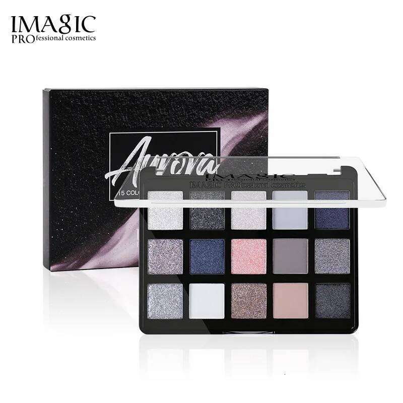 IMAGIC 15 Colors Dark Series Eye Shadow Bronze Color Palette Highlight Waterproof Makeup for Women