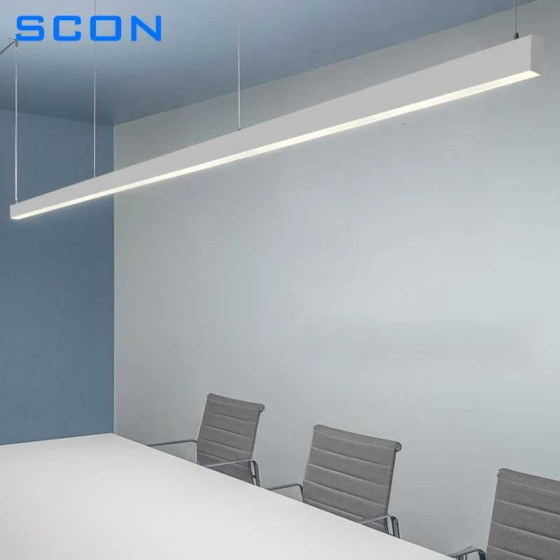 SCAN Modern Linear Pendant Lights Minimalist LED Long Strip Lighting For Dining Table Office Room Cord Hanging Lamp Lustre XJ250725