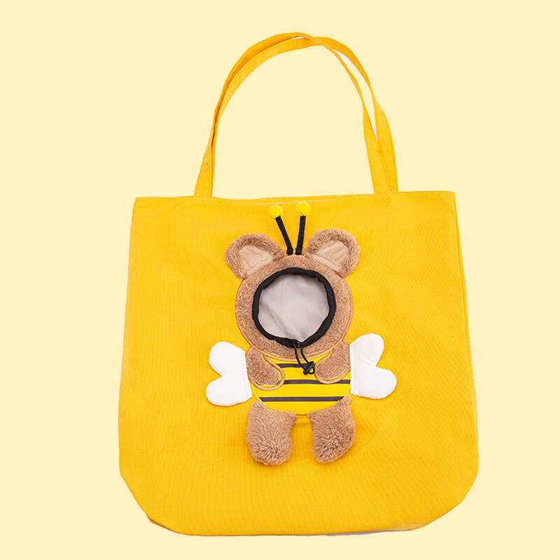 Pet Carrier Bag Pet Bag Dog Bag Cute Canvas Cat Crossbody Bag Handbag Small Dog Head-Exposed Shoulder Pet Outdoor Bag