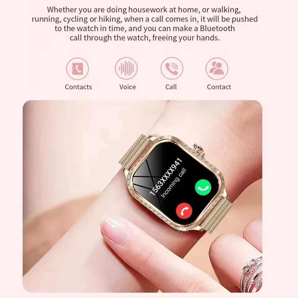 New Wen Diamond Smart Watch Wen Health Tracking Watch FL Touch Screen BT Call Custom Dial Smartwatch for Huawei Xiaomi IOS X250726