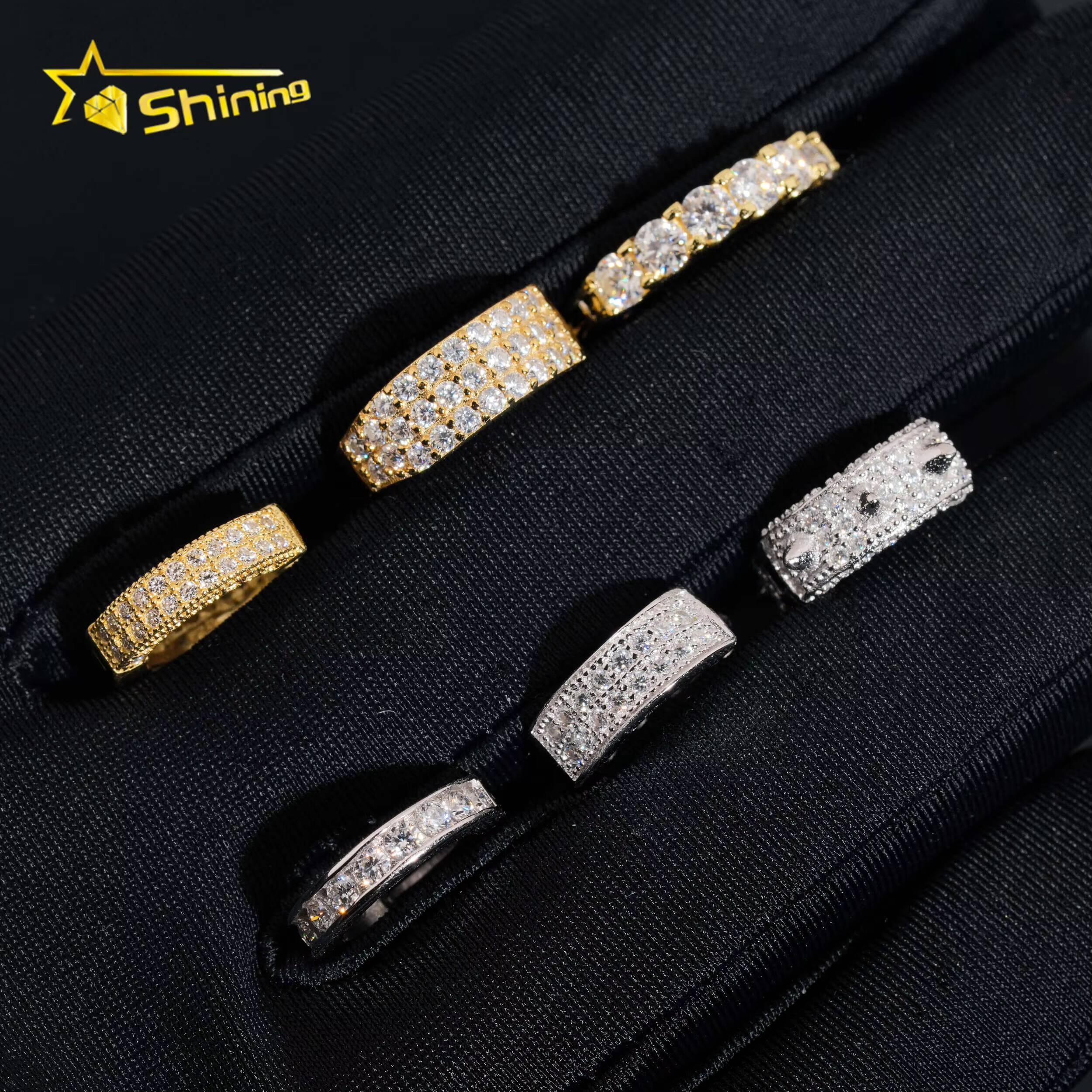 Fast Shipping Fashion Jewelry Silver 925 Earrings High Quality Iced Out Moissanite Earrings Custom Hoop Stud Earrings for Women