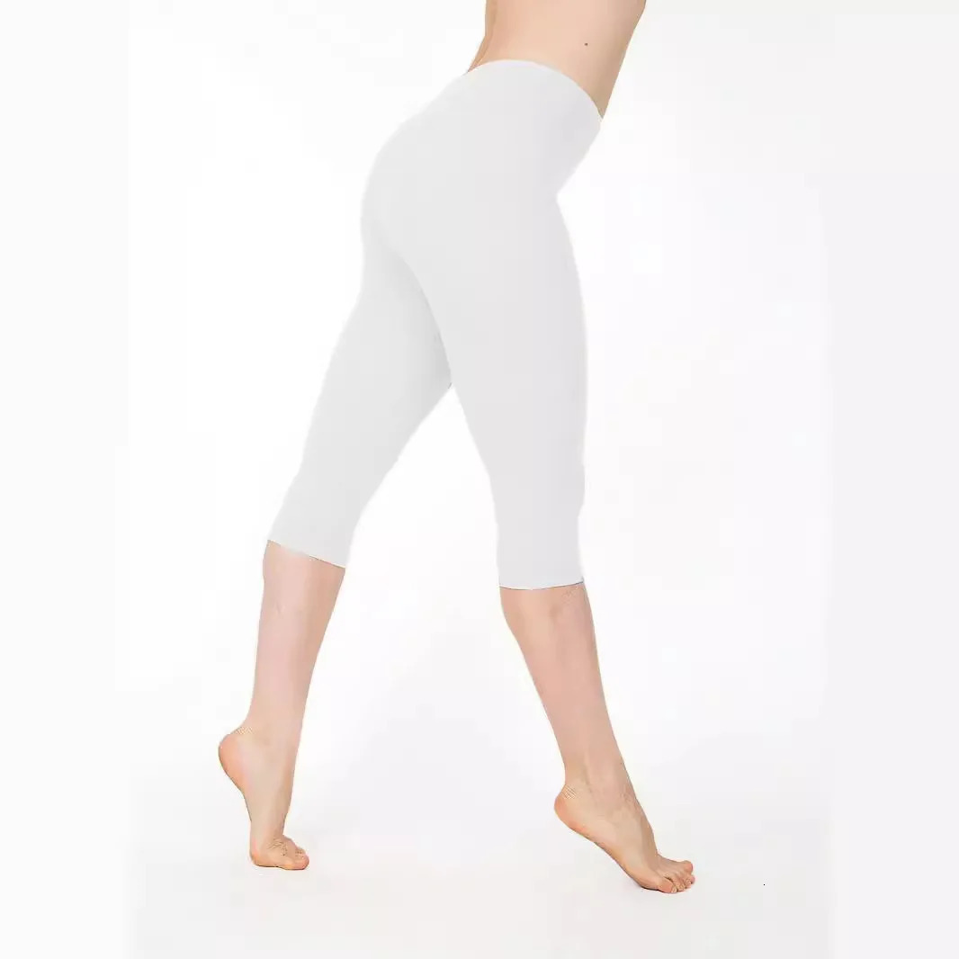 High Waist Push Up Fitness Leggings Crop Wide Waistband Cycling Short Workout Jogging For Women Training 250725