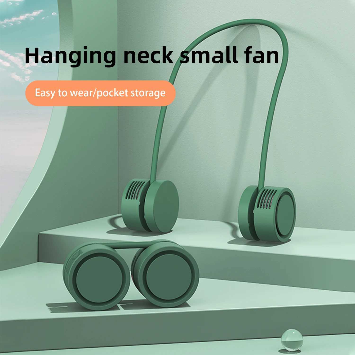 Fan Long Battery Life New Mini Neck Portable No Bladeless Hanging Neck Rechargeable Air Cooler 3 Speed Mini Summer Sport Fan R250725
