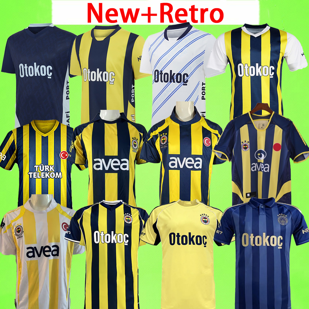 New + Retro Fenerbahce 25 26 27 soccer jersey football shirt 2025 2026 home away third 2007 2008 2009 yellow black blue 07 08 09 DZEKO CRESPO KAHVECI PEDRO kids kit women