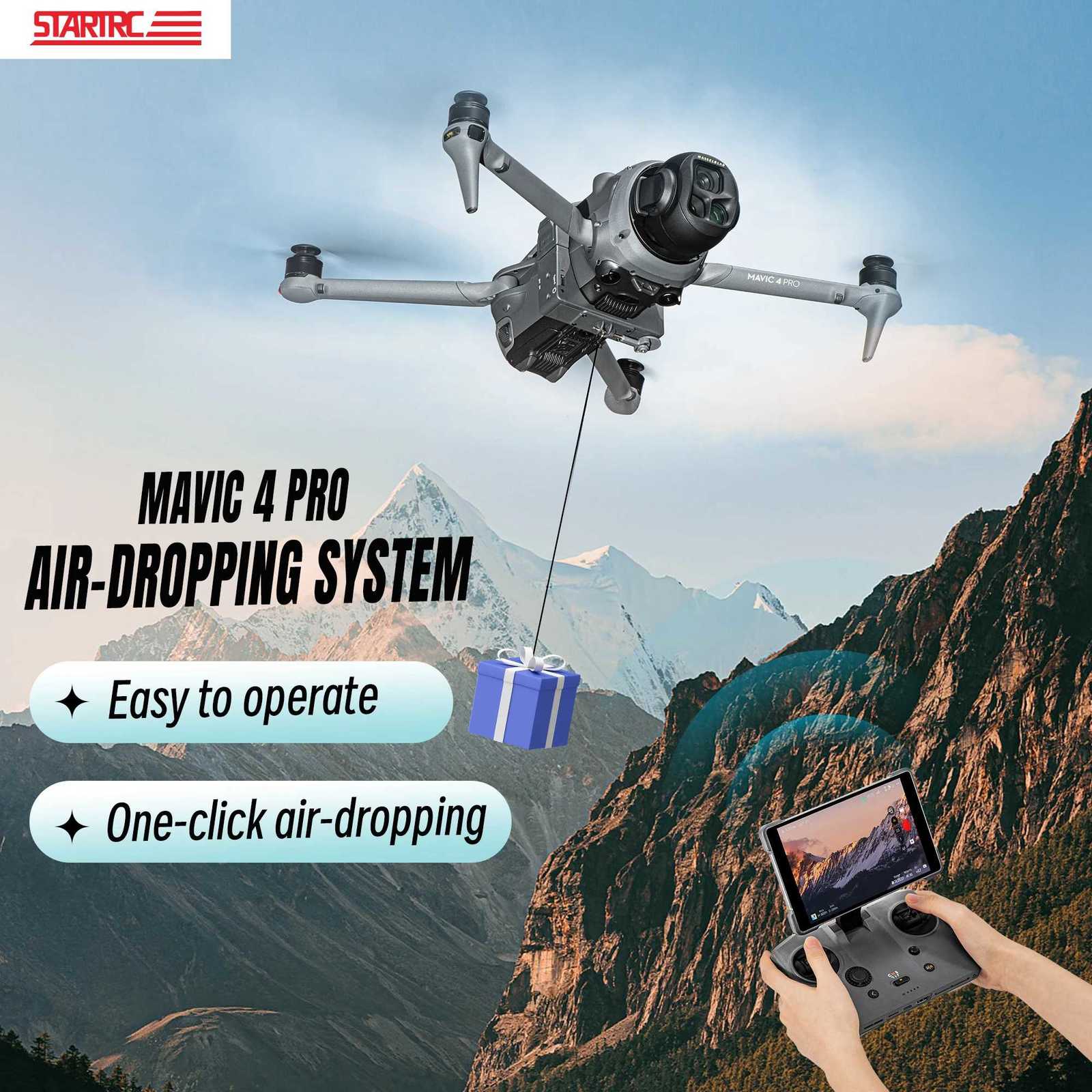 Airdrop System 12KM for DJI Mavic 4 Pro Drone Accessories Thrower Payload Dropper Transport Dev for DJI RC 2/RC PRO 2 Y250726