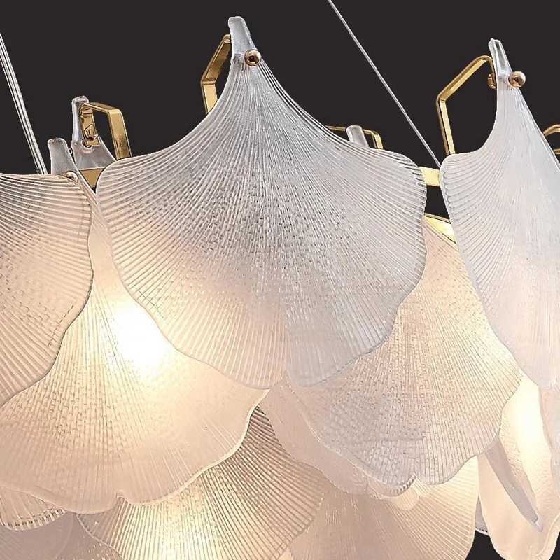 Modern Luxury Lustre Led Glass Chandelier Living Dining Room Circle Pendant Lights Indoor Decoration Home Hanging Lamps Lighting XJ250725