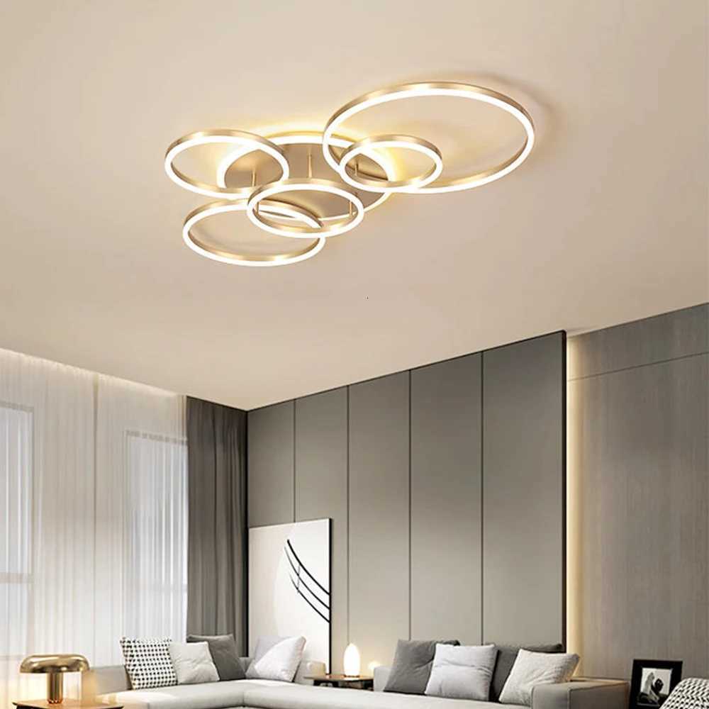Modern Led Ceiling Chandelier Circular Ring Chandelier Living Bedroom Dining Room Lighting Home Indoor Lighting Decor ChandelierXJ250725