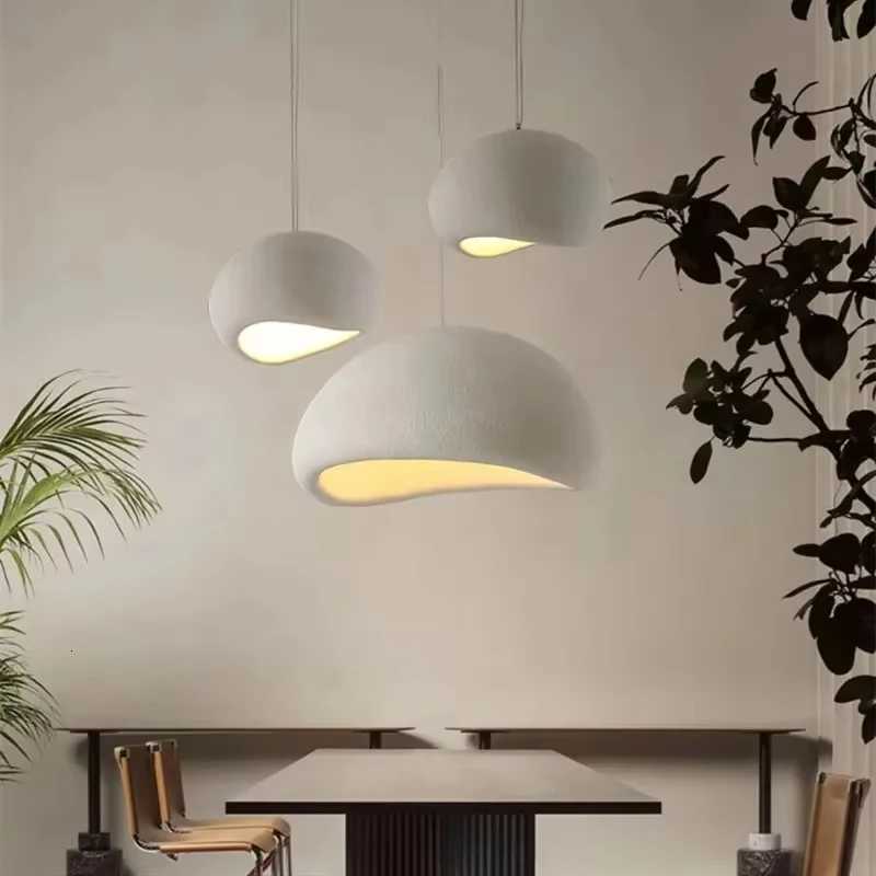 Japanese Wabi Sabi Pendant Lights E27 Bedroom Dining Room LED Ceiling Chandelier Lustre Home Decor Kitchen Loft Bar Hanging Lamp XJ250725