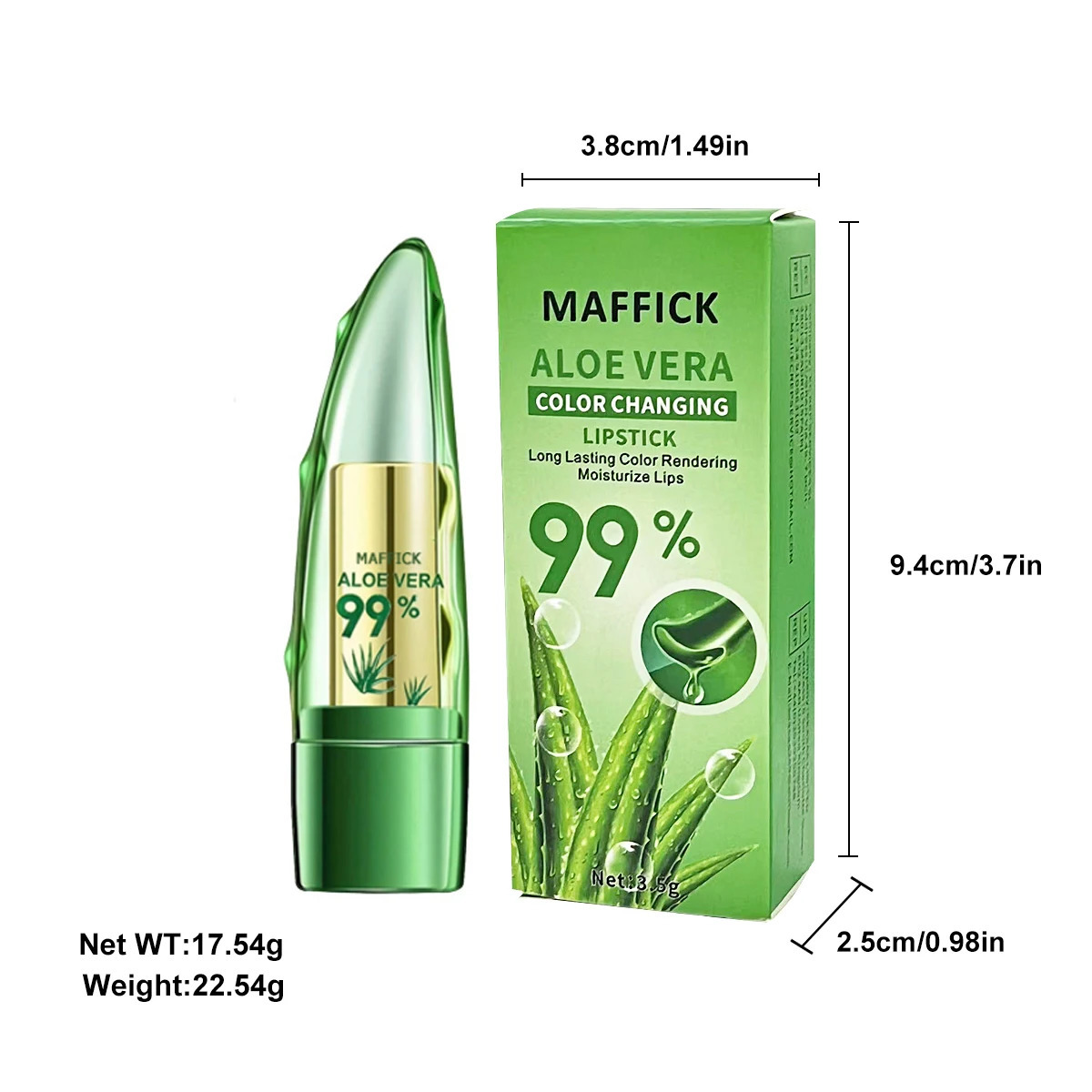 1PC Moisturizing Aloe Vera Lipstick Discoloration Lip Care Nutritious Plumper Balm Magic Cosmetic Makeup Beauty 250716