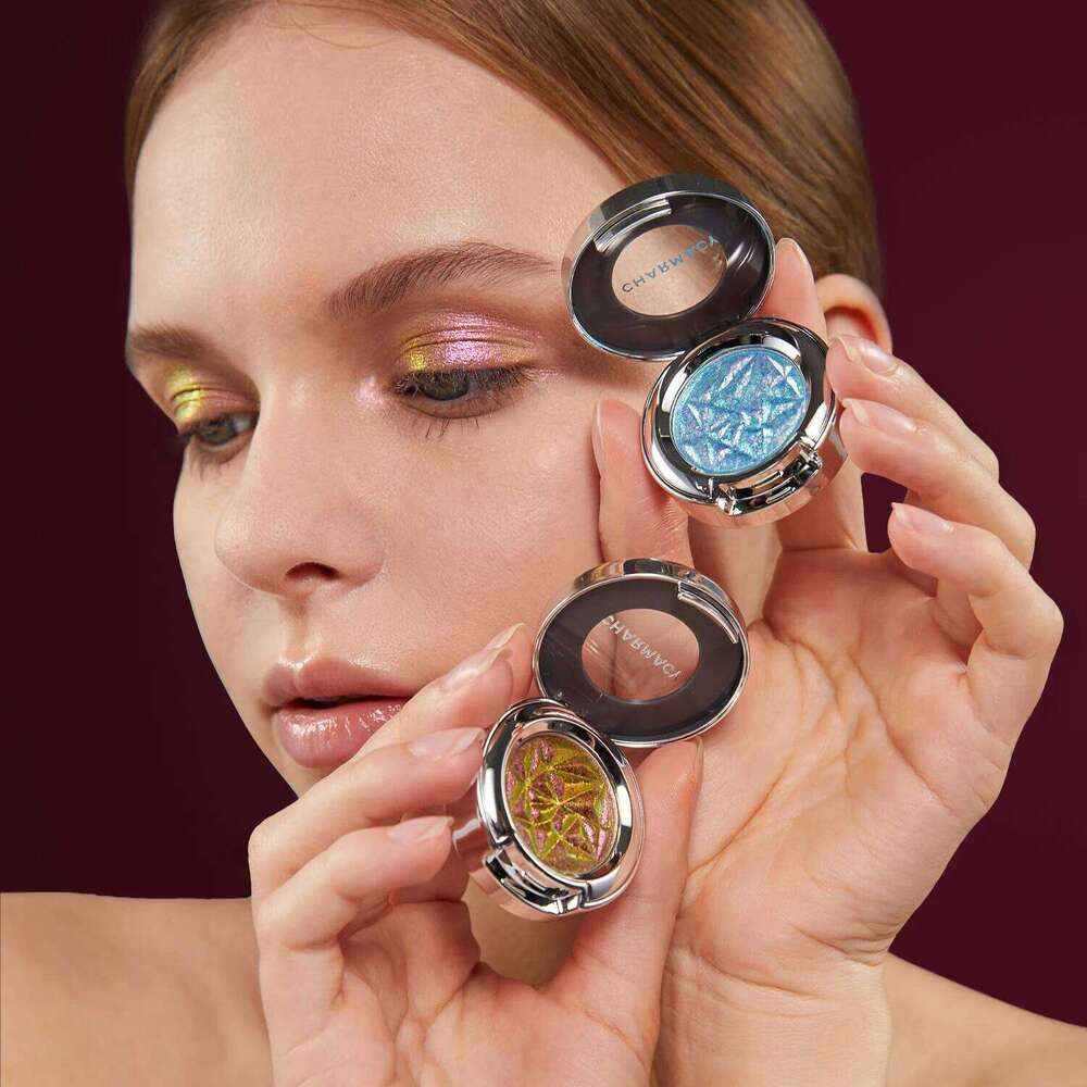 CHARY New 10 ltichrome Single Eye Shadow High Pigment Long Lasting Duo Chrome Eyeshadow Glitter Makeup For Eyes