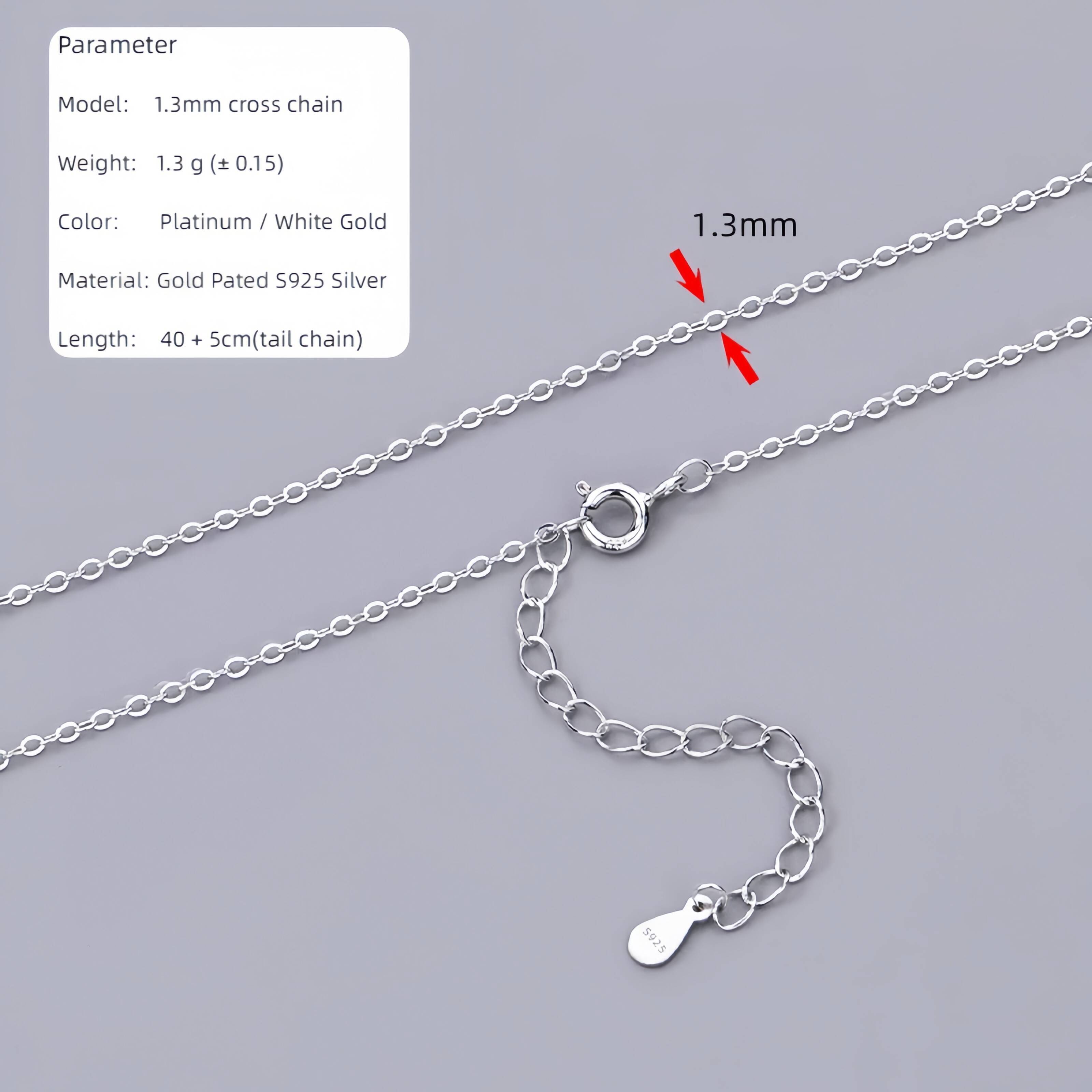 Gold Plated Sterling Silver 925 Jewelry Chains Platinum Rose Gold Inogt Seed Ripple Starry Box Snake Cross Chain Necklace