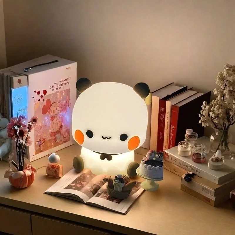 Panda Pat LED Night Light Bubu And Dudu Cute Animal Cartoon Lamp for Kids Bedside Bedroom Living Room Decorative Kawaii Bear Gi XJ250725