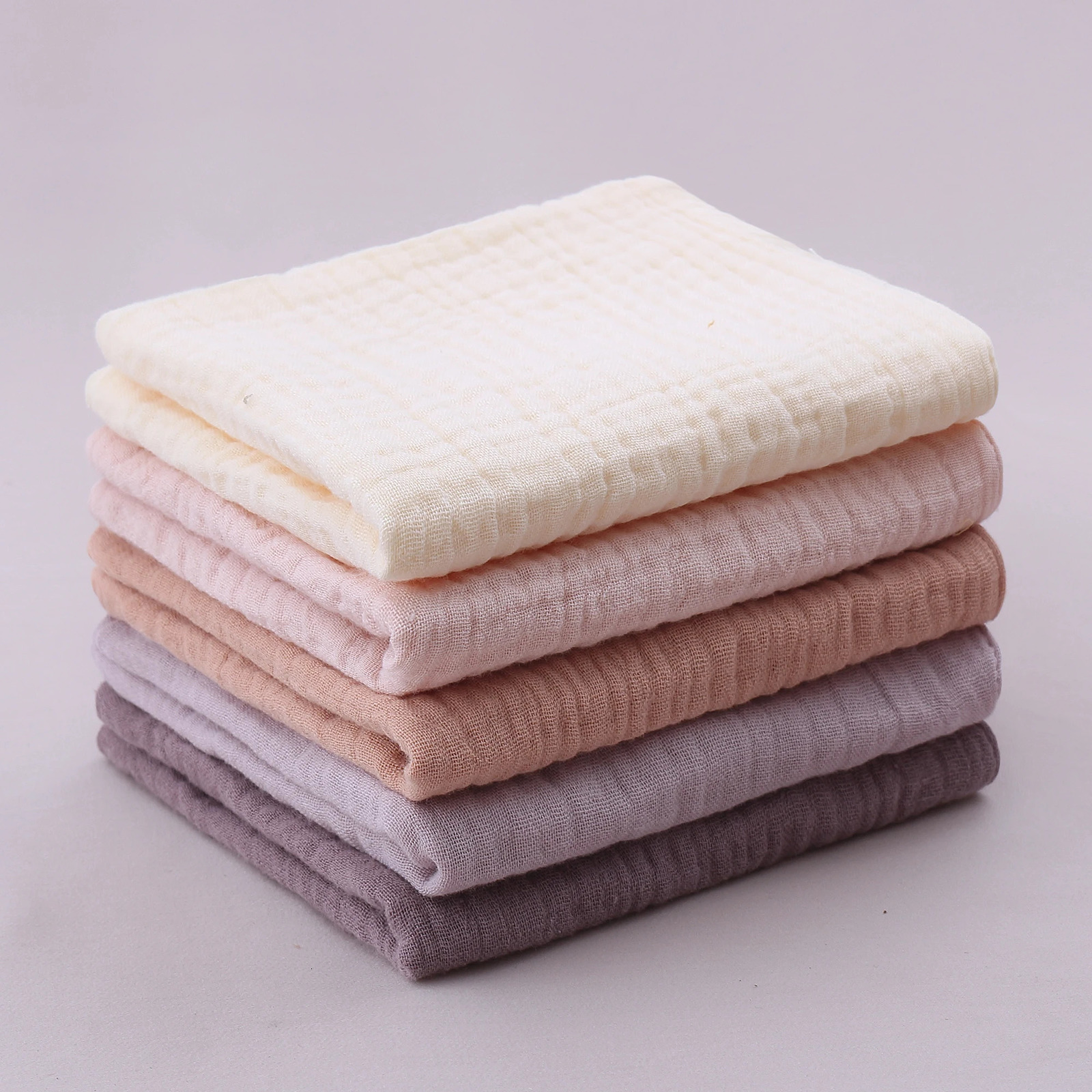 5pcsSet Square Cotton Baby Face Towel Handkerchief Soft Absorbent Gauze Kids Feeding Bibs Burp Cloths Supplies 250725