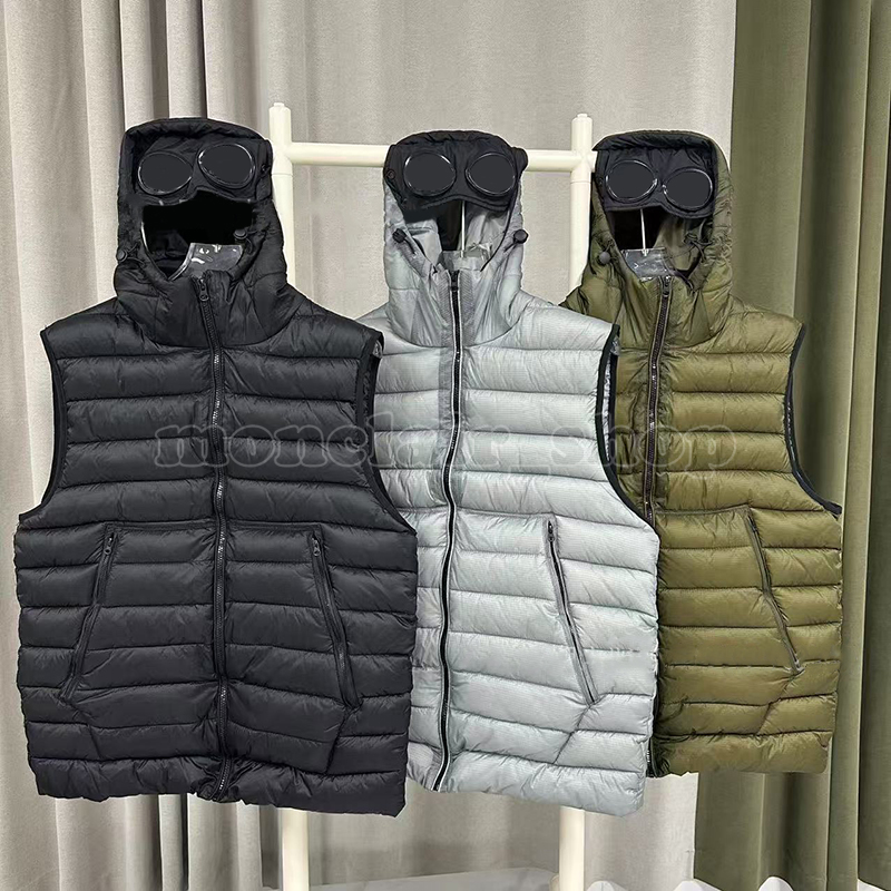 company puffer vest designer vest veste sans manche Lens badge vest waistcoat winter warm outdoor cotton-padded jacket