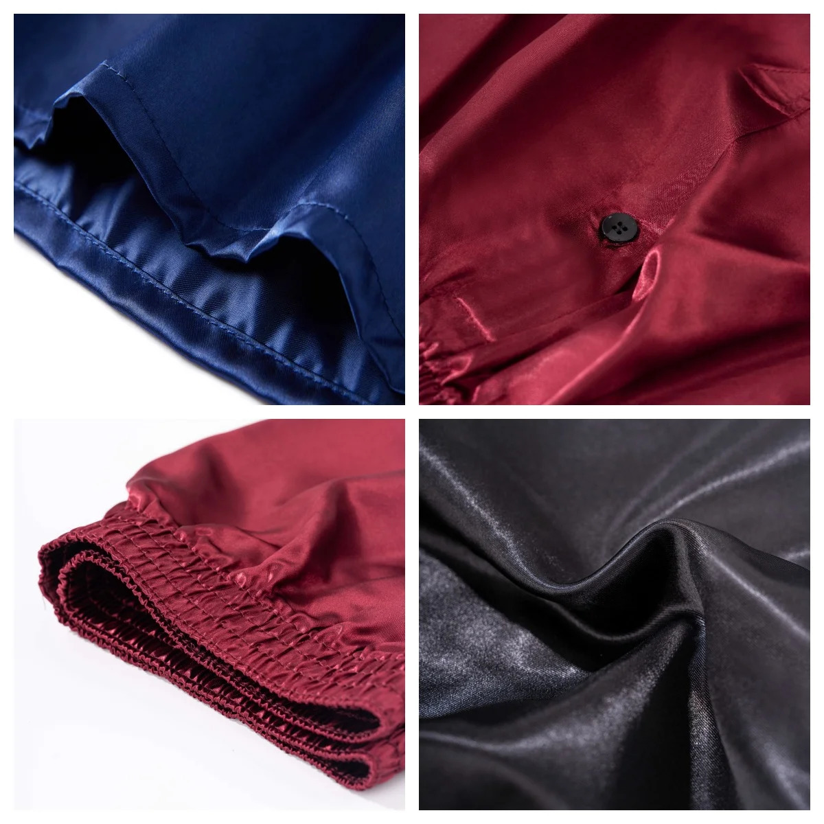 JupiterSecret 3pcs Mens Underwear Satin Casual Boxer Shorts Silk Feeling Sleep with Elastic Waistband and Button 250725