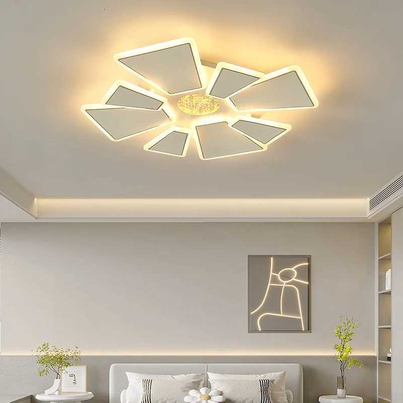 Nordic White Ceiling Chandeliers Living Room LED Light Ceiling Lights Fixture Dining Room Kids Room Creative Bedroom Ceiling LampXJ250725