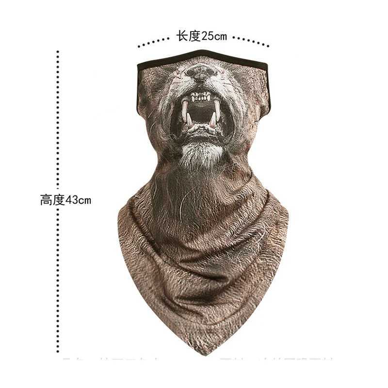 Animal Print Sport Scarf Cycling Bandana Hiking Hunting Camping Neck Warmer Face Cover Gaiter Women Men Balaclava Triangle Mask Z250725
