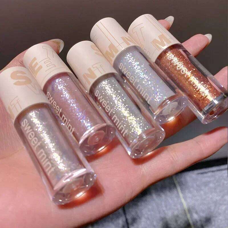 Liquid Eyeshadow Pearlescent Eyeliner Glitter Sequins Lying Silkworm Highlighter Waterproof Long-lasting Shiny Makeup Cosmetics X2507