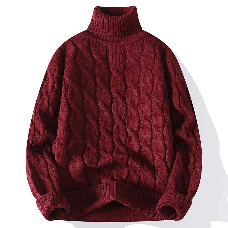 Winter Turtleneck Sweater Men Knitted Thick Warm Pullover Mens Warm Solid Color Loose Casual Sweaters Male Daily Clothing 5XL Z250725