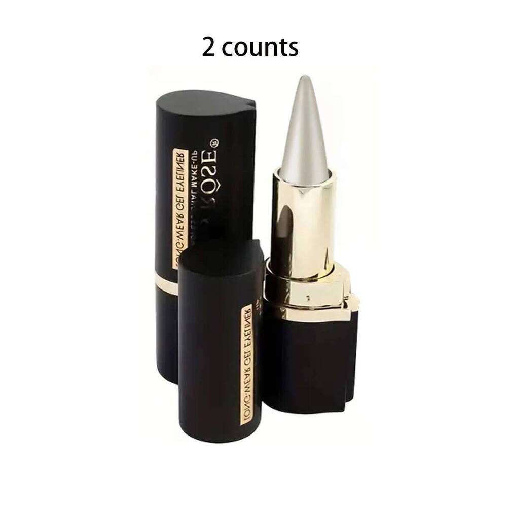 Black/Sier Creamy texture Eyeliner, 1 Count 2 Counts Easy Coloring High Pier Pencil, Daily Makeup Accessories for Women and X250726