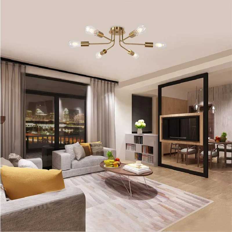 1 Modern Chandelier Sputnik Lamps Semi-Embedded Ceiling Lamp Nordic Home Decoration Lighting Fixtures for Living Room XJ250725