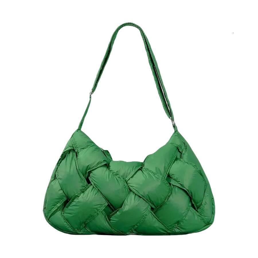 New Large Capacity Lightweight Nylon Stuffed Women Crossbody Simple Weave Space Cotton Tote Bag Motorcycle