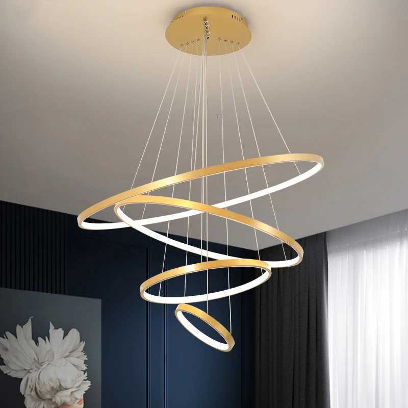 Modern LED Chandeliers Villa Living Bedroom Restaurant Wrought Iron Ceiling Chandelier Home Indoor Lighting Decor Pendant Lights XJ250725