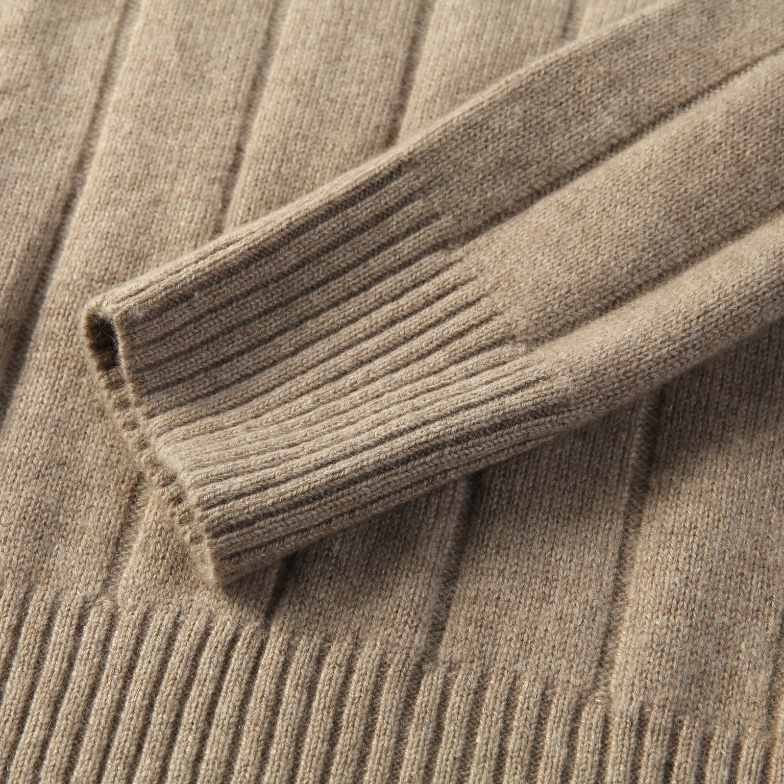 100% Cashmere Women's Lapel Half Zipper Sweater Pit Stripe Texture Autumn & Winter Knit Top