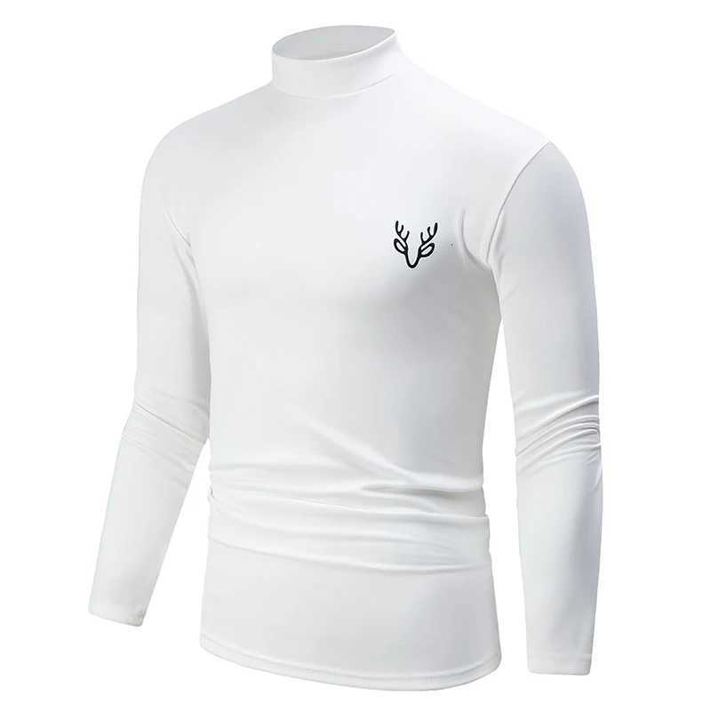 1/2 Pack Mens Fall/Winter Turtleneck Backcoat Solid Color Simple Warm Long Sleeve Shirt Teenagers School Uniforms with Sanded Z250725