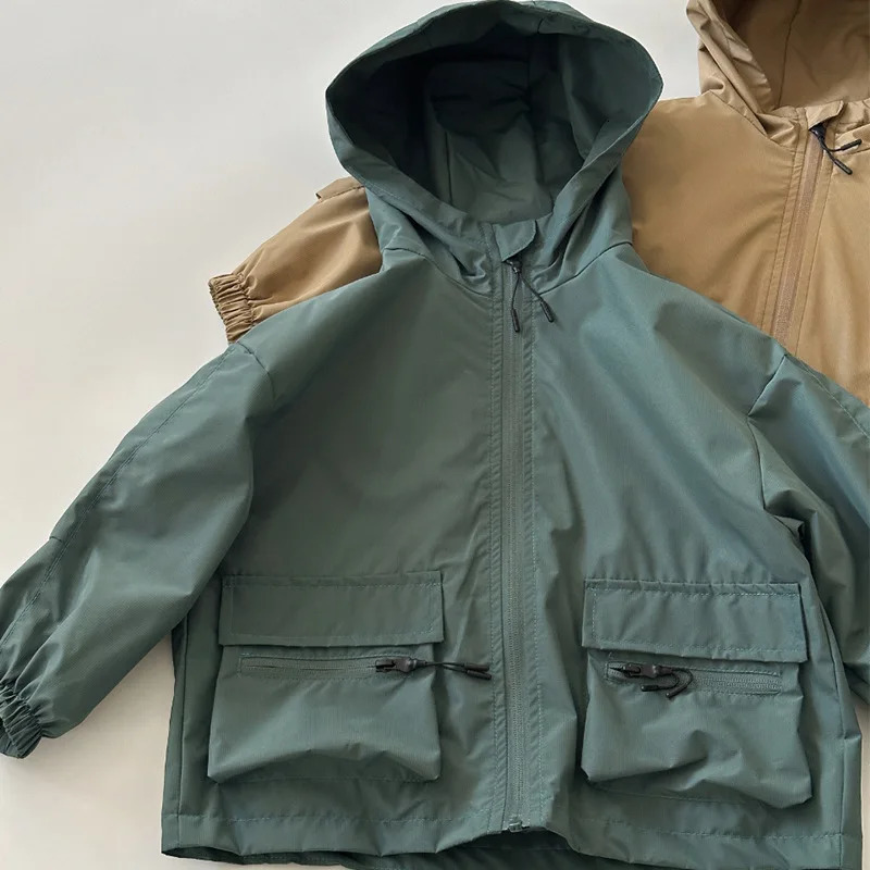 Boys Jackets Spring Autumn Hoody for Kids Waterproof Children Coat Casual Teenager Outerwear School Baby Windbreaker Clothing 250725