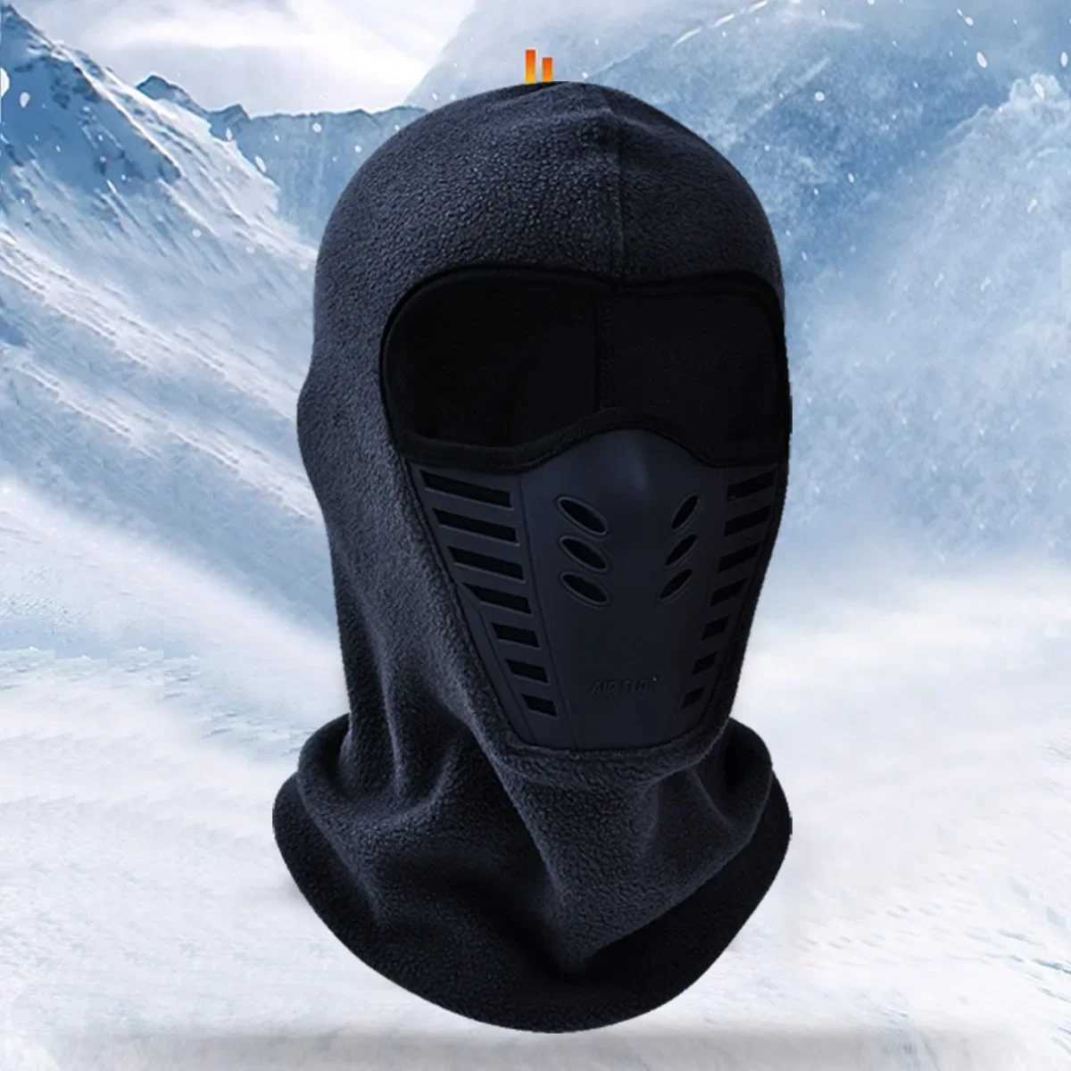 Winter Outdoor Skiing Riding Masked Cap Thickened Fleece Cap Scarf Face Protection Warm Windproof Hat Headgear Mask Z250725