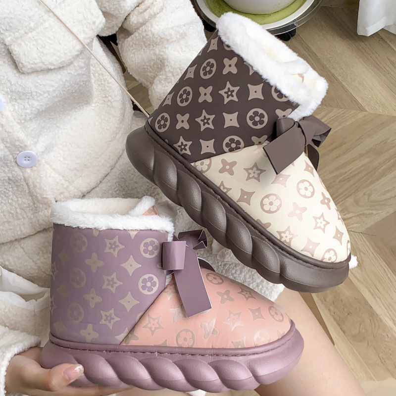 2025 Fashionabl, versatile warm high - top snow boots and cotton shoes for women They are suitable for wearing outdoors in autumn and winterwaterproof