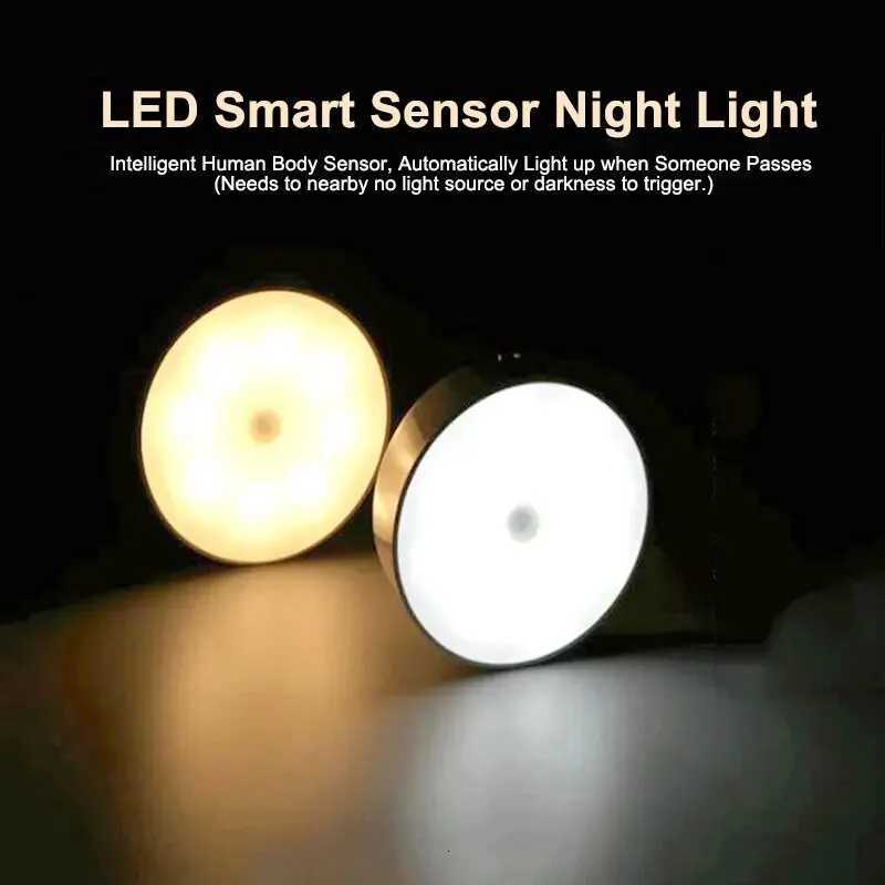 LED Night Light Smart Human Body Sensor Magnetic Suction Wireless-Use No Video Flicker Night Lamp for Closet Stair Bed XJ250725