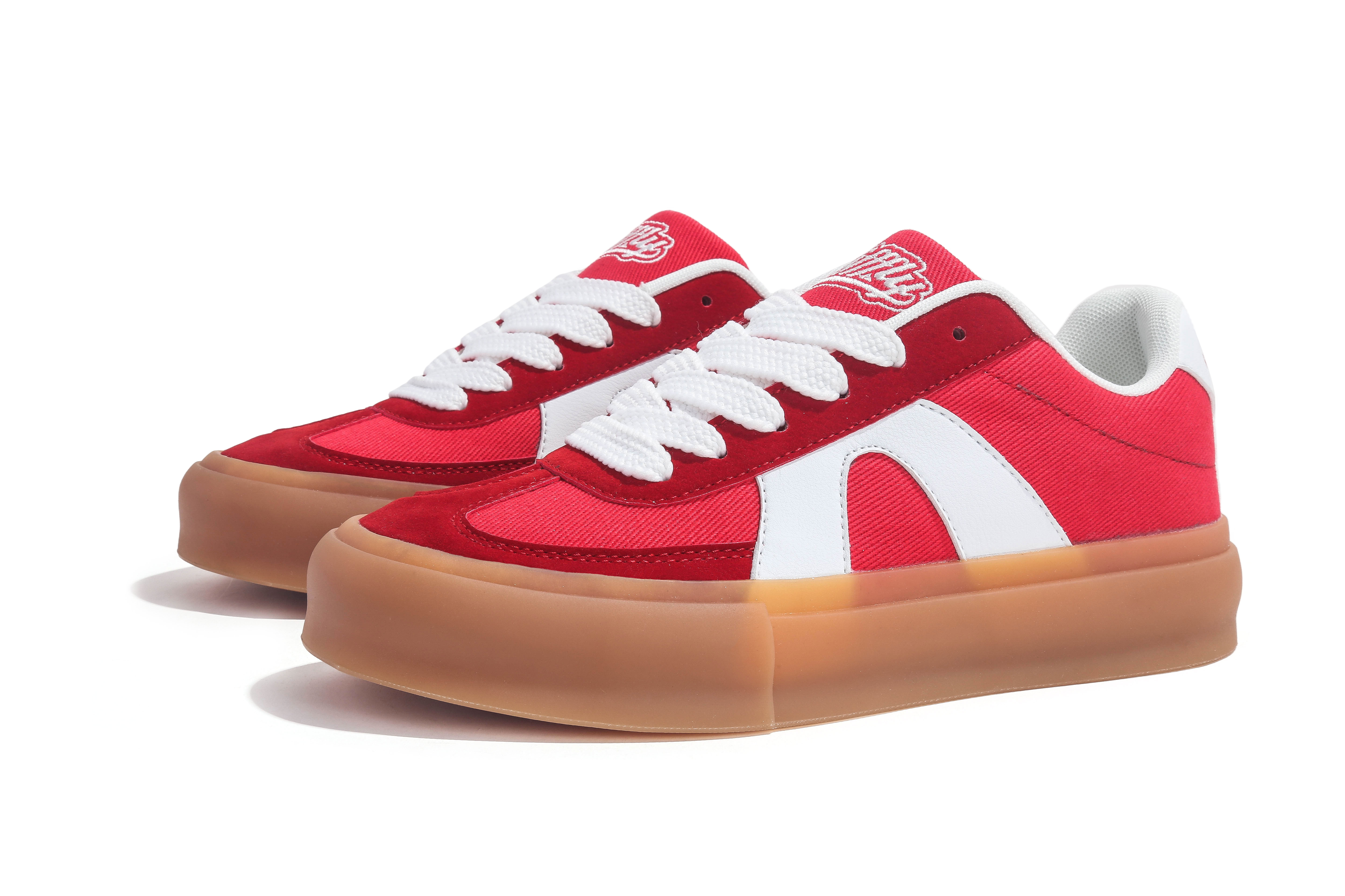 Jifffly Red High Top Sneakers for Women - Fall/Winter Collection with Chunky Sole