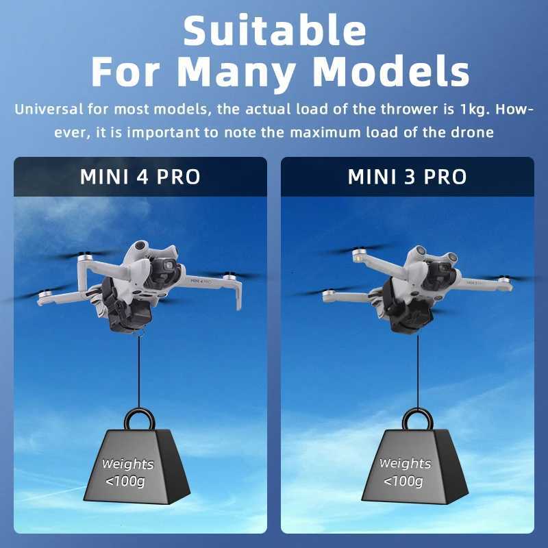 BRDRC Airdrop System for DJI Mini 4K/Mini 4 Pro/Air 3/Mini 3 Pro/Mavic 3/Mavic Pro Drone Thrower Fishing Life Rescue Send Gift Y250726
