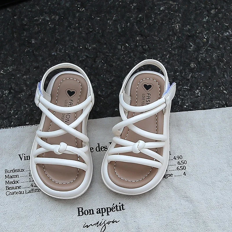 childrens girls gladiator sandals open toe beach antislip princess shoes fashionable and classic shoes 250725