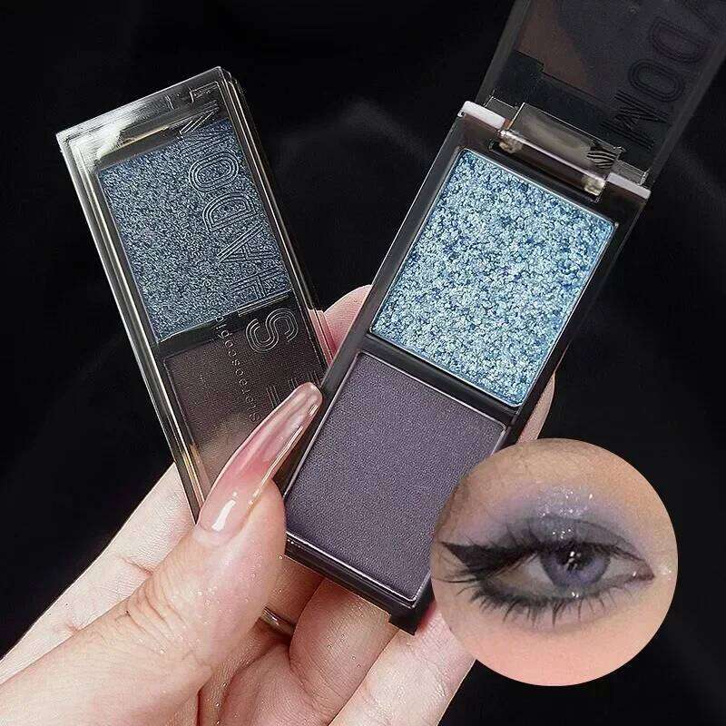 2-color Black Palette Dark Red Siery Color Shimmer Matte d Eye Shadow Highlighter Makeup Pigment New