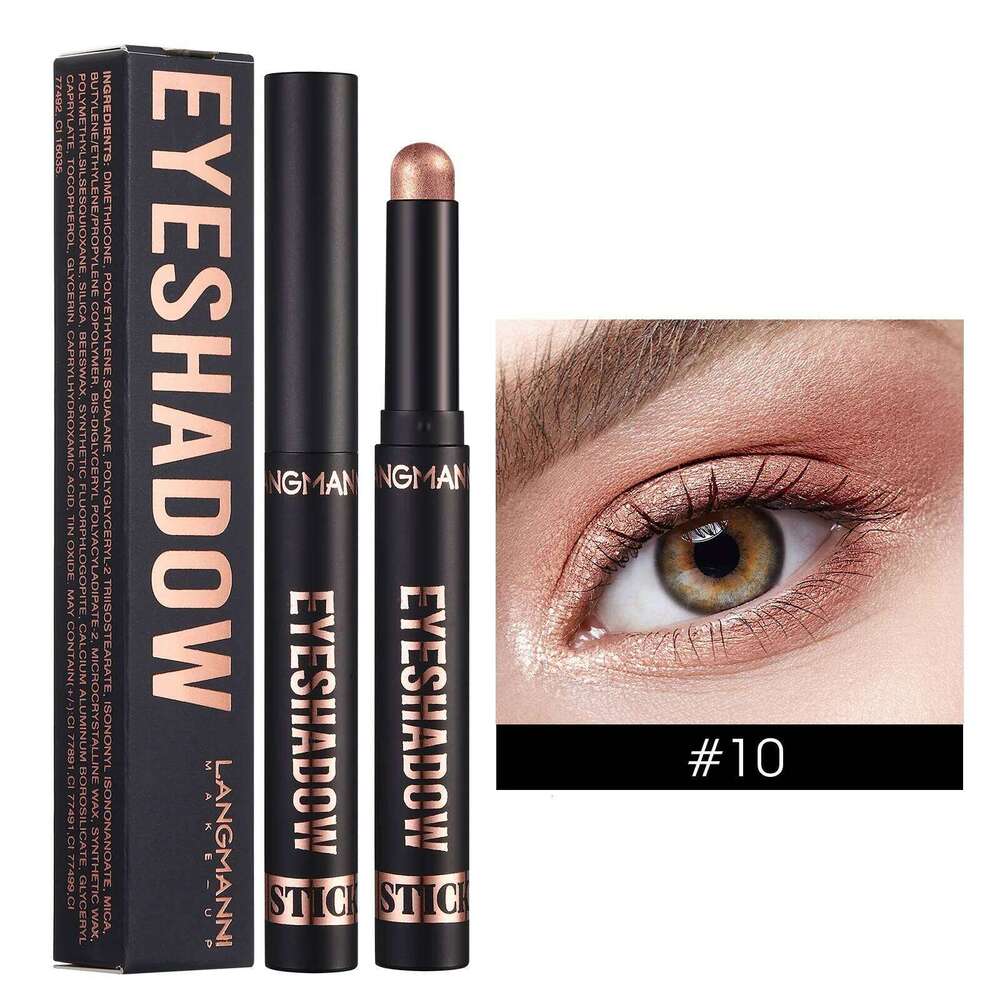 Matte Gray-pink Rose Eyeshadow Stick Lasting Pearlescent Glitter Eye Shadow Pencil Highlighter Contours ltifunction Makeup Pen X25072