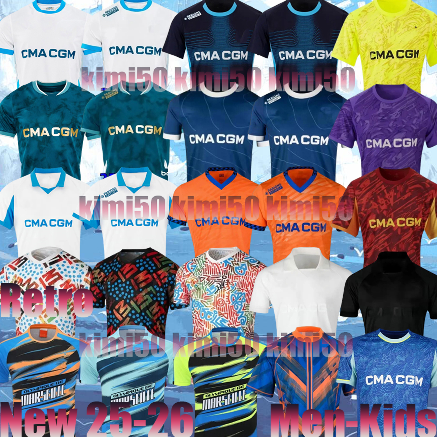 24 25 26 maillot de foot GREENWOOD marseilL e jersey soccer 2025 2026 RABIOT 125th Anniversary 4th MAUPAY OUNAHI harit OM man KIDS football shirt hommes enfants GOUIRI
