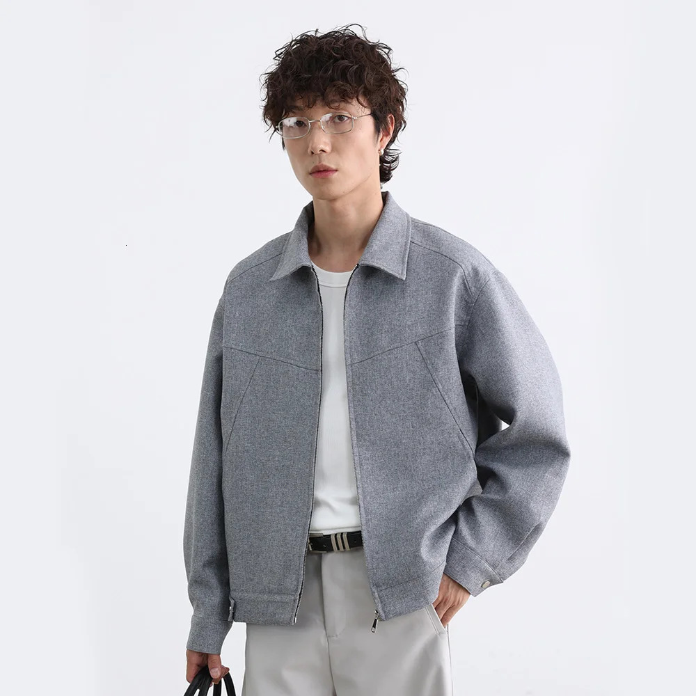 Mens Spring Autumn Lapel Tool Jacket Cityboy Japanese Koran Streetwear Loose Vintage Fashion Casual Cargo Coat 250717